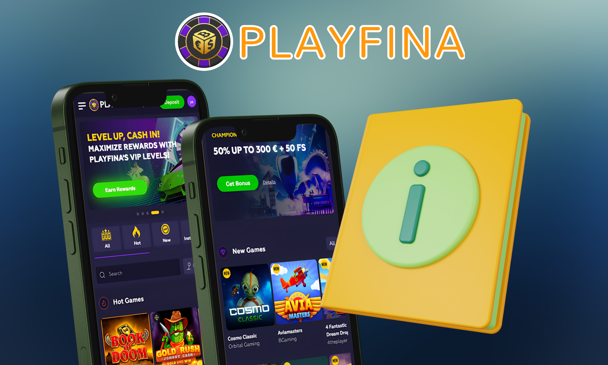 Grundlæggende oplysninger om Playfinas onlinekasino-mobilapp