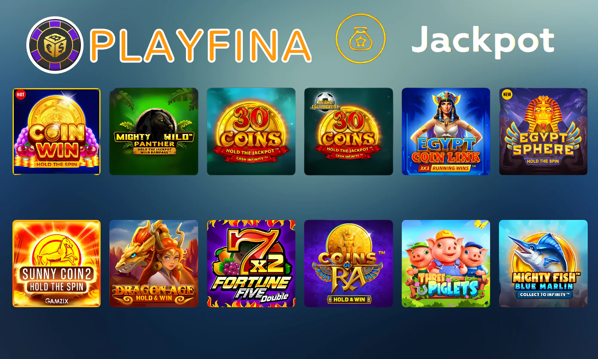 Playfina offers jackpot games for different tastes and jackpot amounts