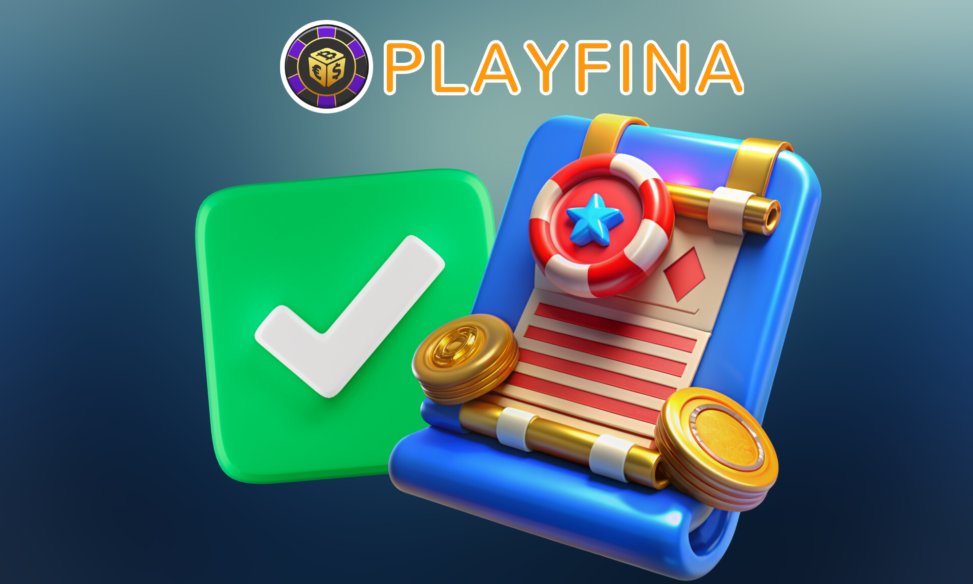 Playfina مملوكة لشركة Dama N.V. وتديرها شركة Dama N.V. وتخضع لقوانين كوراكاو