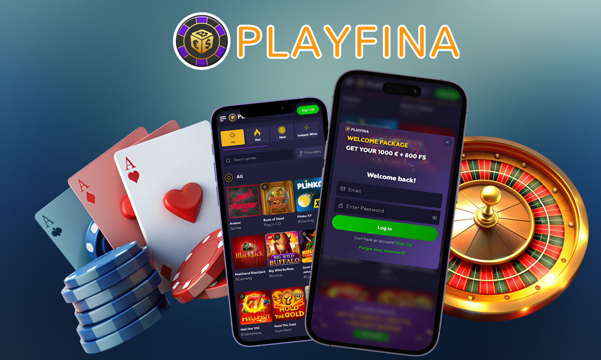 Playfina offers users a free mobile application on Android and iOS