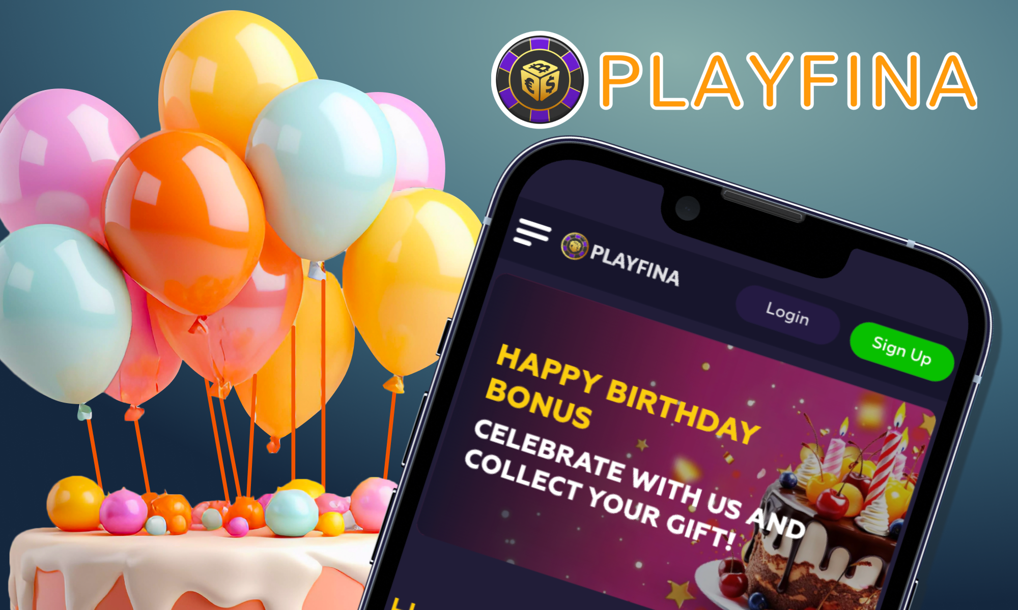 Birthday Bonus for Irish players at Playfina