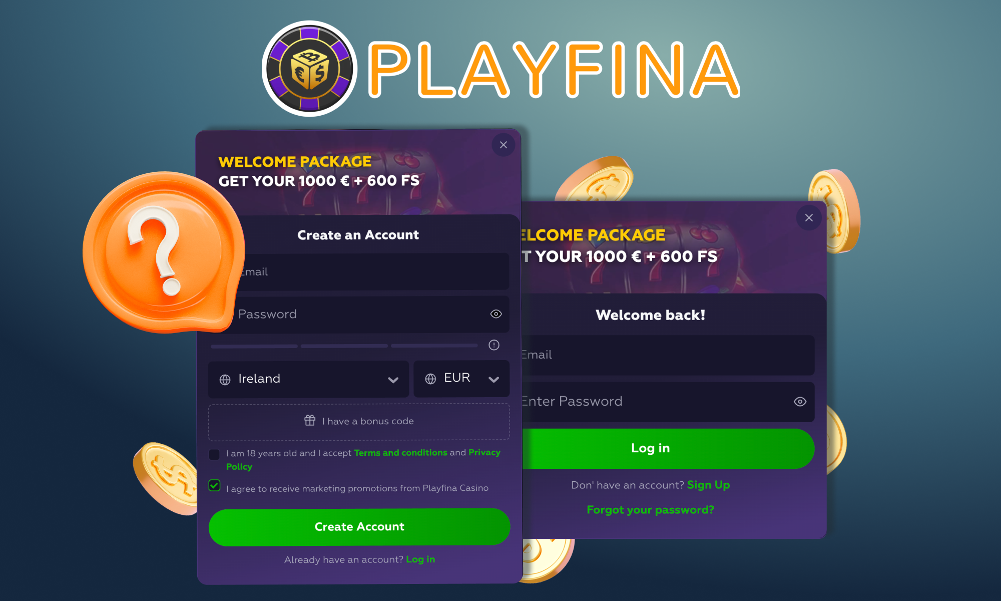 How to start playing casino games at Playfina