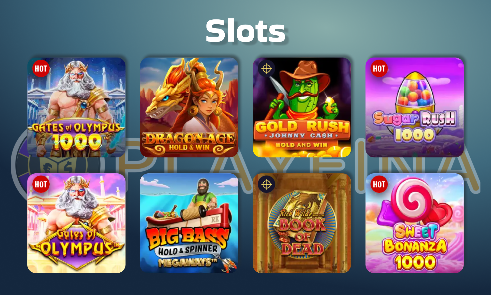 Slots selection for Playfina players from irelans